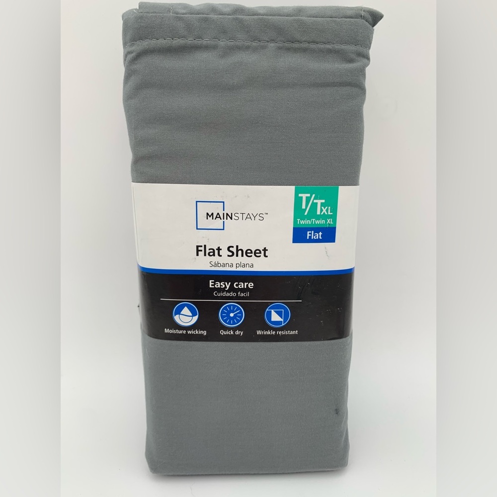 Twin XL Gray Flat Sheet